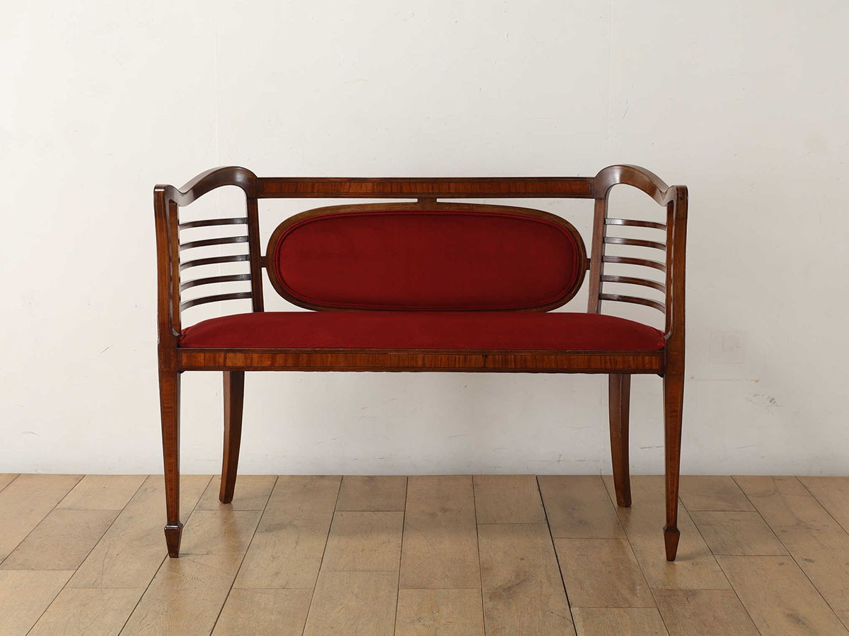 Lloyd's Antiques Real Antique 
Edwardian Settee / ロイズ・アンティークス 英国アンティーク家具
エドウォーディアンセティ QL001073 （チェア・椅子 > ベンチ） 2