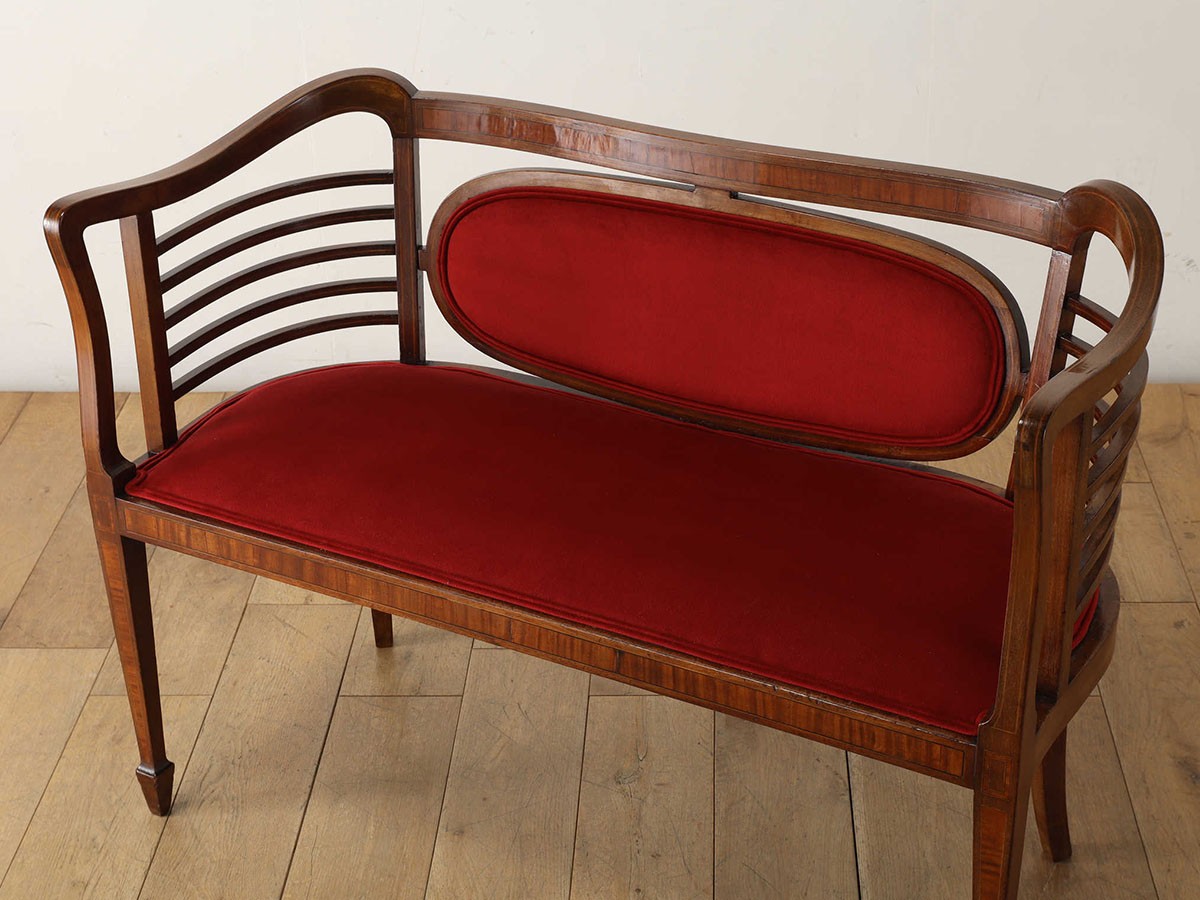 Lloyd's Antiques Real Antique 
Edwardian Settee / ロイズ・アンティークス 英国アンティーク家具
エドウォーディアンセティ QL001073 （チェア・椅子 > ベンチ） 7