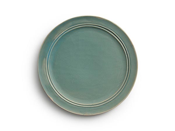 MISHIM POTTERY CREATION StiLL round plate S / ミシンポタリークリエイション スティル ラウンドプレート S（錆浅葱） （食器・テーブルウェア > 皿・プレート） 2