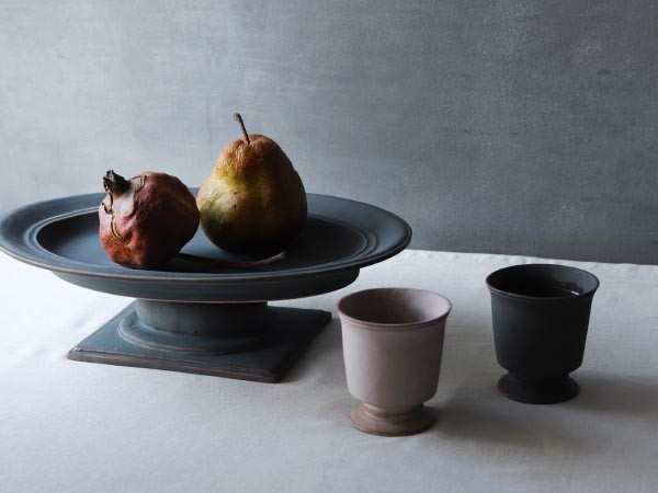 MISHIM POTTERY CREATION StiLL goblet / ミシンポタリークリエイション スティル ゴブレット（藍墨茶） （食器・テーブルウェア > タンブラー・グラス） 2