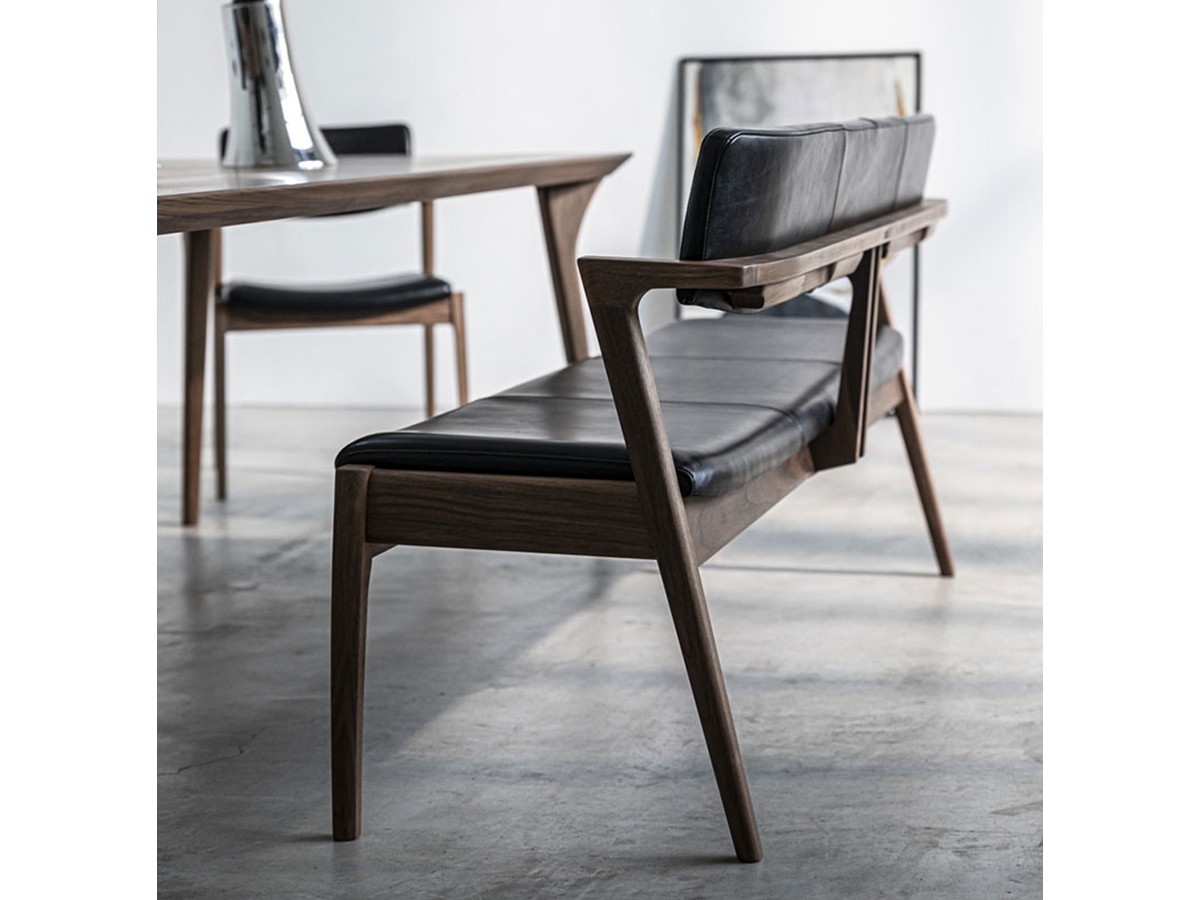 FUJI FURNITURE Koti Bench / 冨士ファニチア コティ 背付3人掛けベンチ （チェア・椅子 > ダイニングベンチ） 4