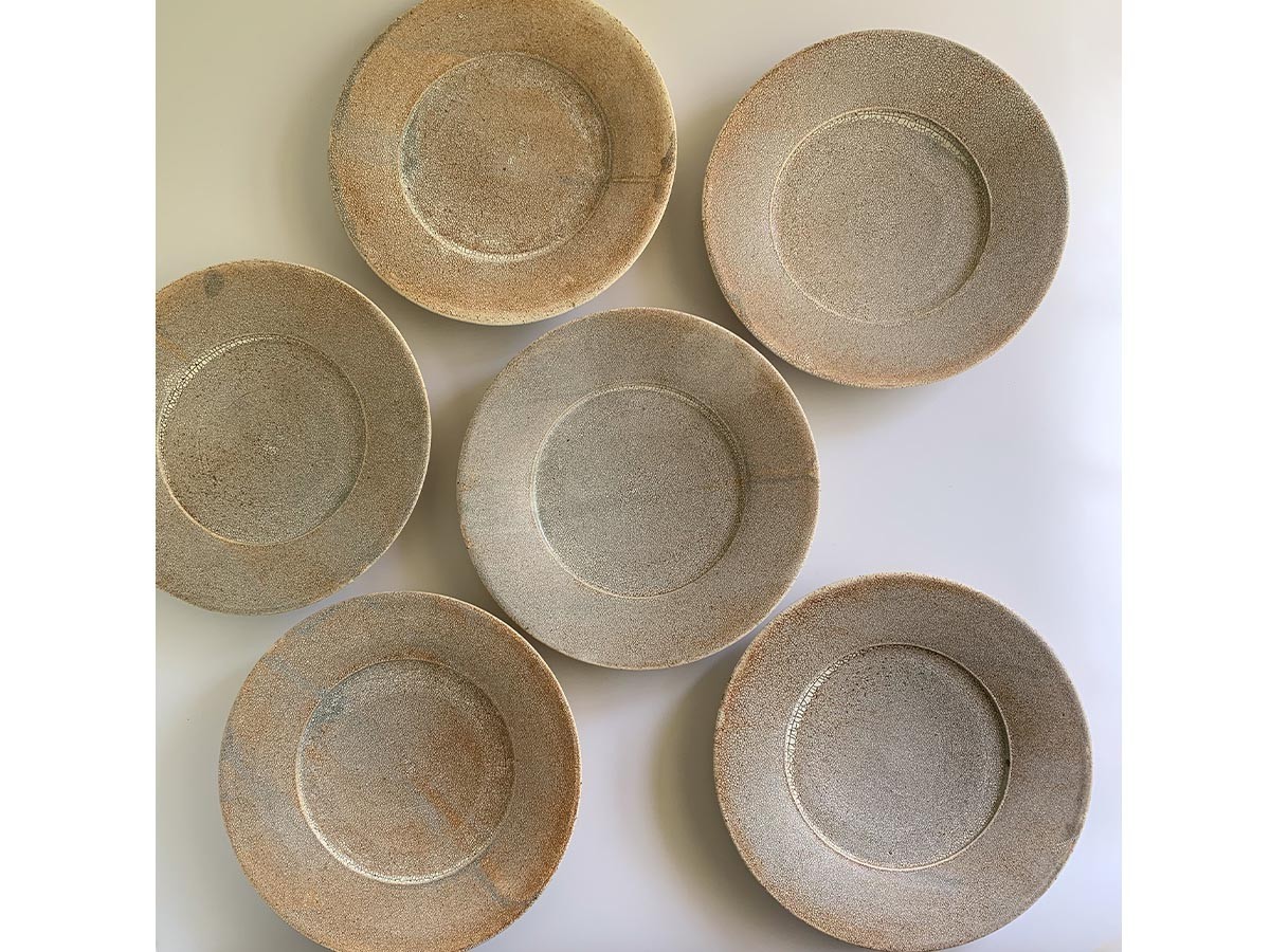 MISHIM POTTERY CREATION fractal cake plate + stand / ミシンポタリークリエイション フラクタル ケーキプレート + スタンド（サビ） （食器・テーブルウェア > 皿・プレート） 14