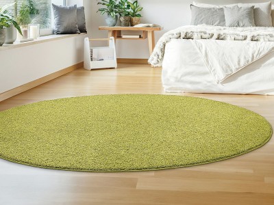 W*r様 FLYMEe シャギーラグ イエロー系 (カラシ色) 円形200cm