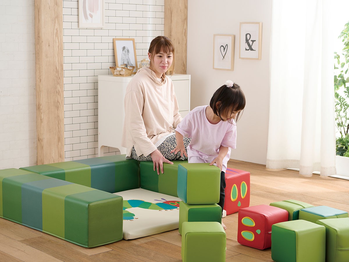 Hagu はらぺこあおむし / ハグ はらぺこあおむし 1面セット L型 （キッズ家具・ベビー用品 > キッズスペース） 4