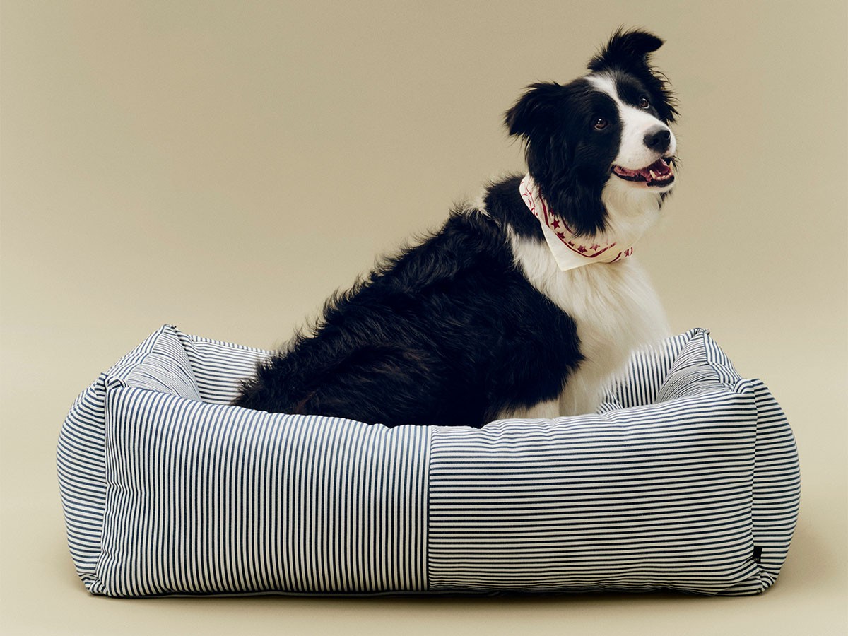 HAY HAY DOGS BY HOLLY GOLIGHTLY
DOGS BED ZIP LARGE / ヘイ ヘイ ドッグ コレクション
ドッグベッド ジップ L（ブルー & ホワイトストライプ） （インテリア雑貨 > ペット用品） 3