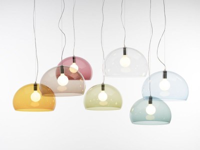 Kartell FLY カルテル　フライ　赤　照明器具 kartell カルテル FLY フライ ペンダントライト ランプ 照明