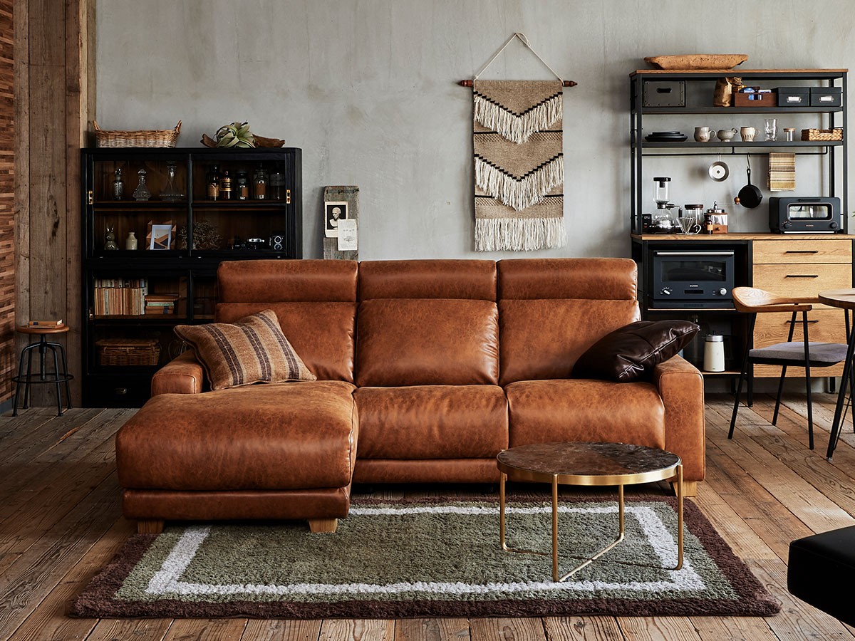 HERDES RECLINER SOFA / ハーデス リクライナーソファ 3つ割カウチ（レザーテックス） （ソファ > カウチソファ） 3