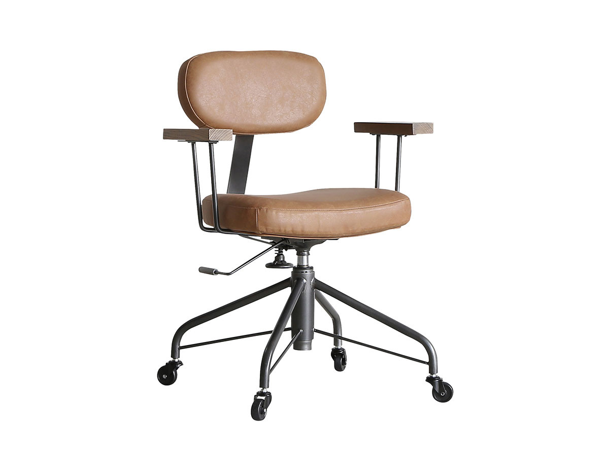 Knot antiques LAND OFFICE CHAIR / ノットアンティークス ランド オフィスチェア 肘付 （リサイクルレザー） （チェア・椅子 > オフィスチェア・デスクチェア） 2