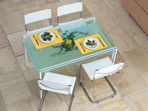 GLASS DINING TABLE W130 / ガラスダイニングテーブル 幅130cm m77198 （テーブル > ダイニングテーブル） 2