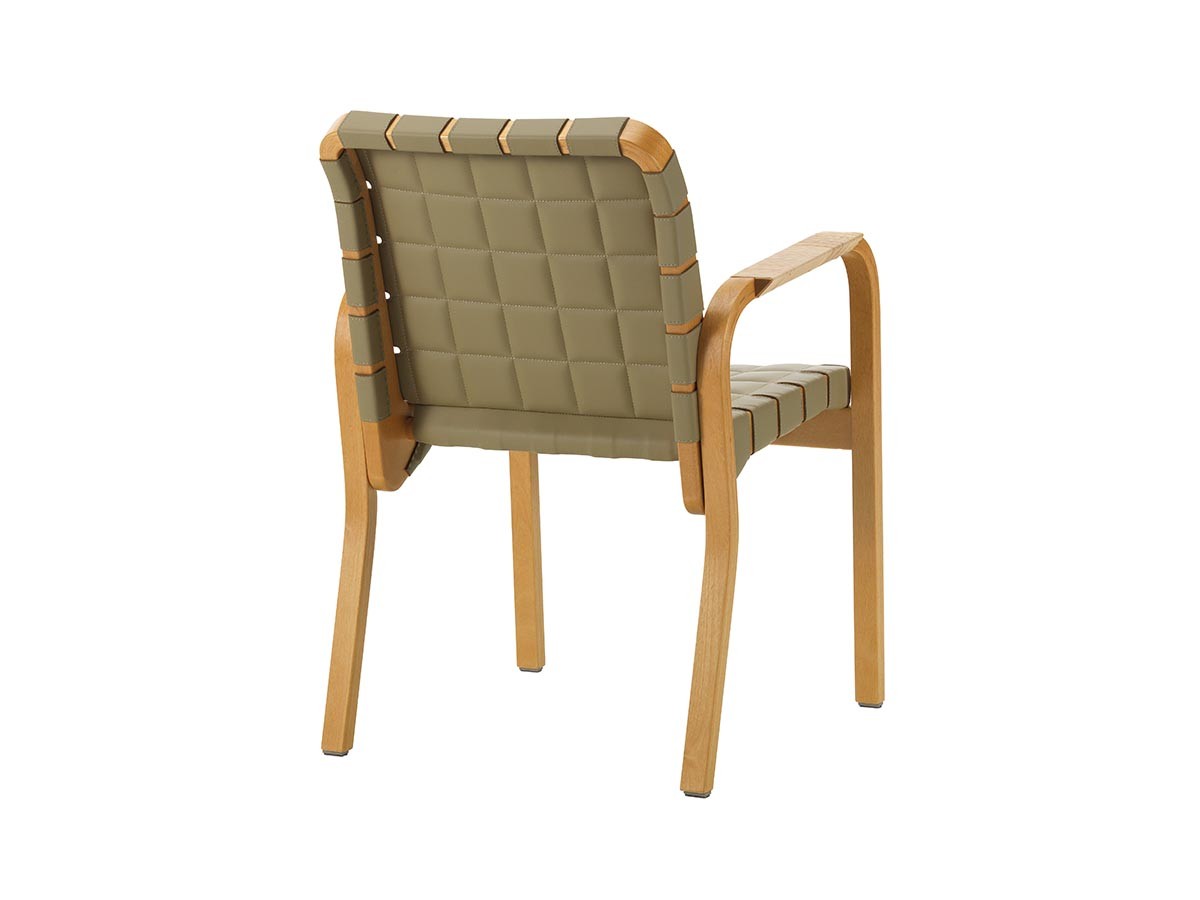 Artek ARMCHAIR 45 / アルテック アームチェア 45（キルティングレザー / ラタン巻アーム） （チェア・椅子 > ダイニングチェア） 7