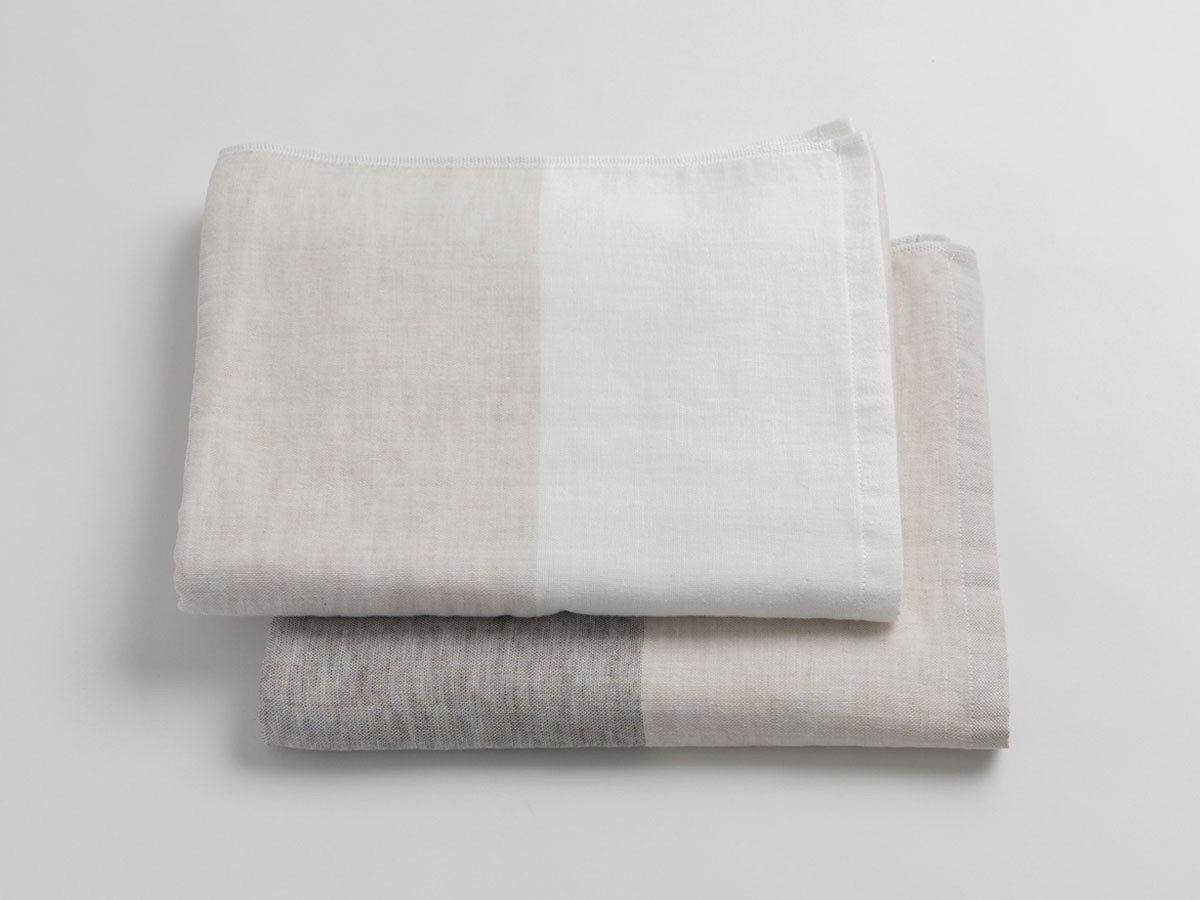 COTTON LINEN BICOLORED TOWEL / コットンリネン バイカラー ミニバスタオル （インテリア雑貨 > タオル） 6