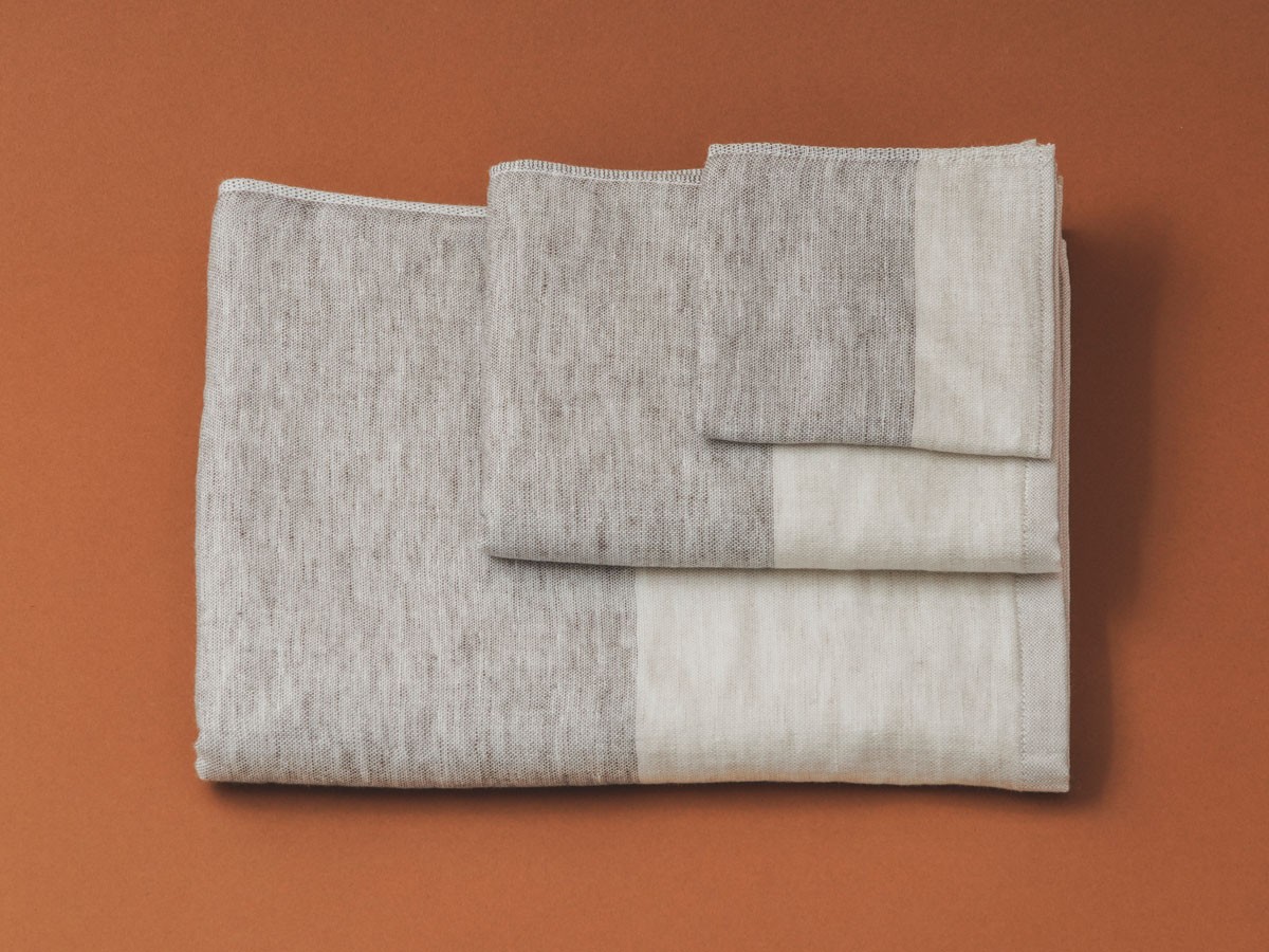 COTTON LINEN BICOLORED TOWEL / コットンリネン バイカラー ミニバスタオル （インテリア雑貨 > タオル） 8