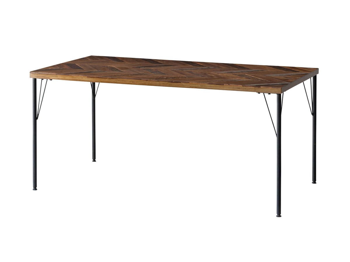 Knot antiques MATERIA DINING TABLE / ノットアンティークス マテリア ダイニングテーブル
ヘリンボーン柄天板 + No.2脚（丸脚） （テーブル > ダイニングテーブル） 2