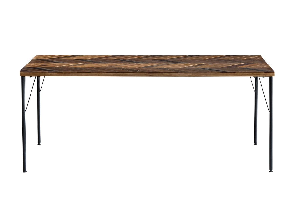 Knot antiques MATERIA DINING TABLE / ノットアンティークス マテリア ダイニングテーブル
ヘリンボーン柄天板 + No.2脚（丸脚） （テーブル > ダイニングテーブル） 28