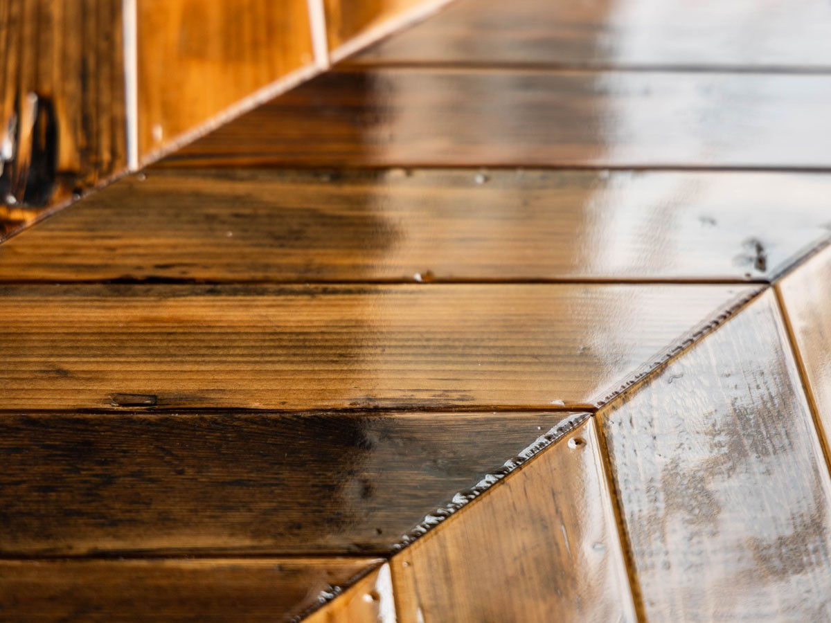 Knot antiques MATERIA DINING TABLE / ノットアンティークス マテリア ダイニングテーブル
ヘリンボーン柄天板 + No.2脚（丸脚） （テーブル > ダイニングテーブル） 14