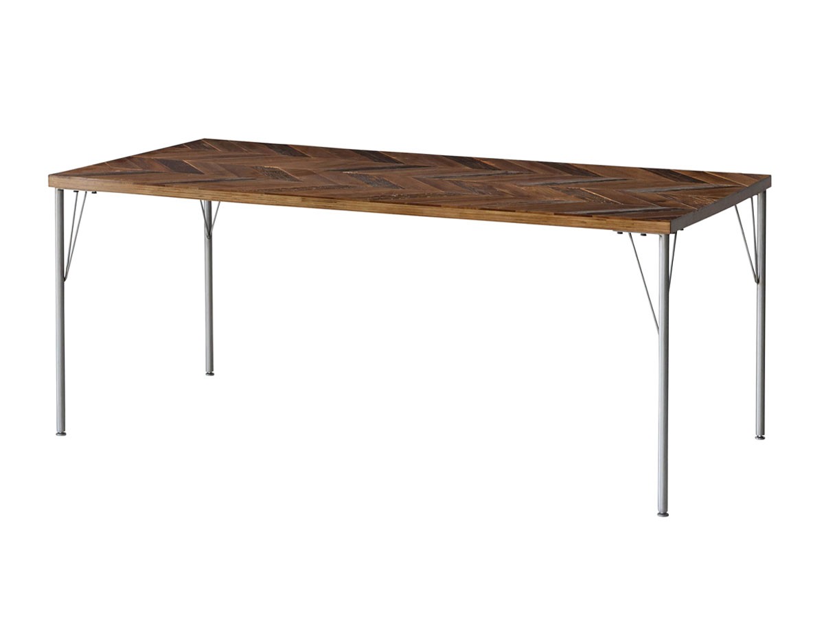 Knot antiques MATERIA DINING TABLE / ノットアンティークス マテリア ダイニングテーブル
ヘリンボーン柄天板 + No.2脚（丸脚） （テーブル > ダイニングテーブル） 6