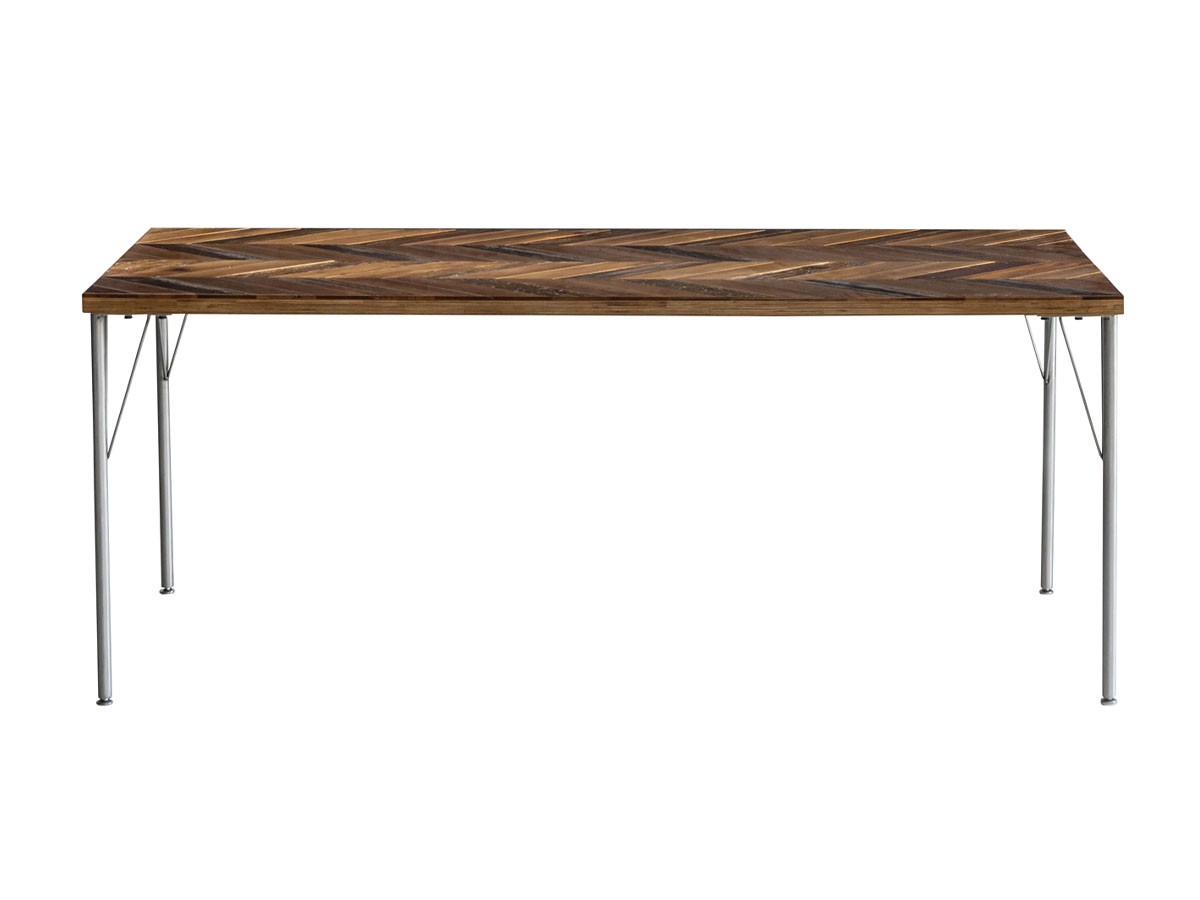 Knot antiques MATERIA DINING TABLE / ノットアンティークス マテリア ダイニングテーブル
ヘリンボーン柄天板 + No.2脚（丸脚） （テーブル > ダイニングテーブル） 34