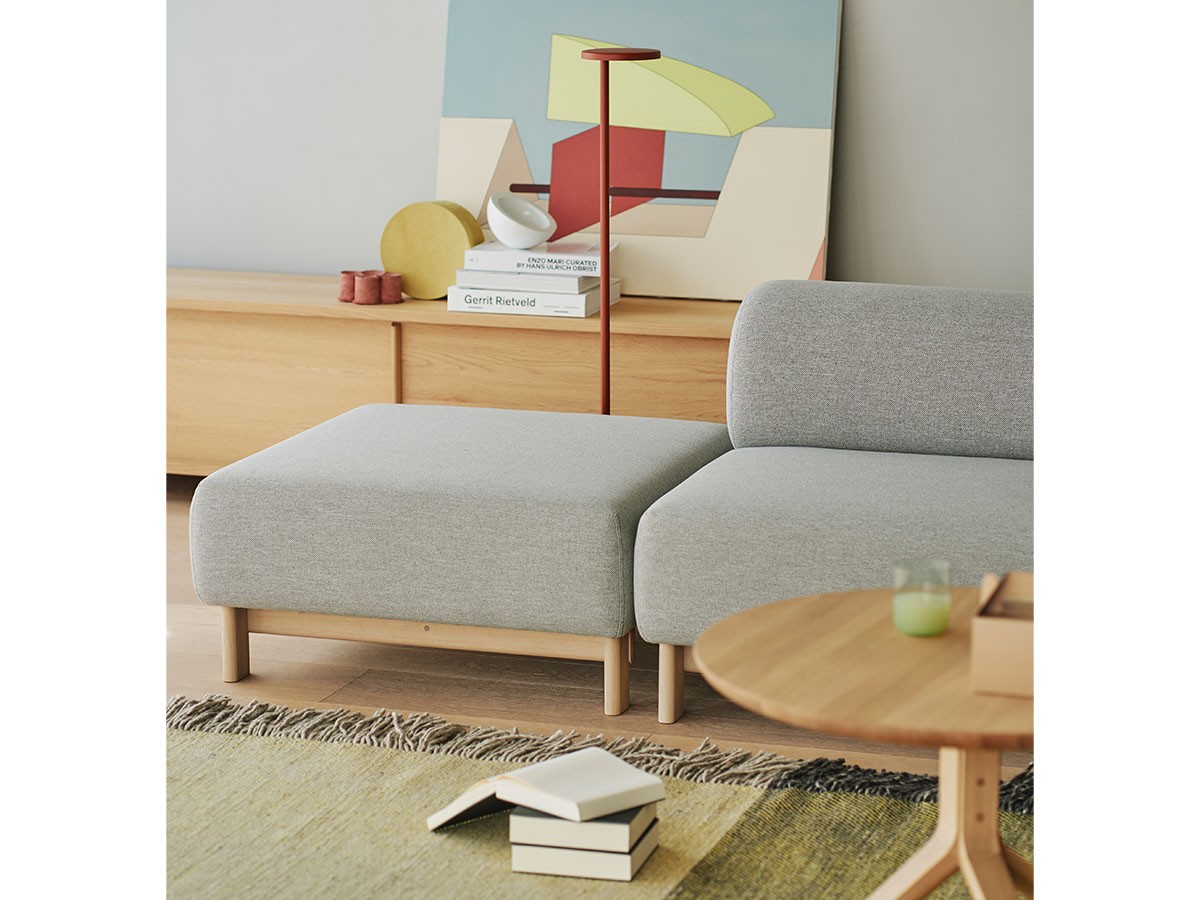 カリモクニュースタンダード■エレファントソファ 3人掛け 肘無 ベンチ グレー系 KARIMOKU NEW STANDARD ELEPHANT SOFA 3-SEATER BENCH