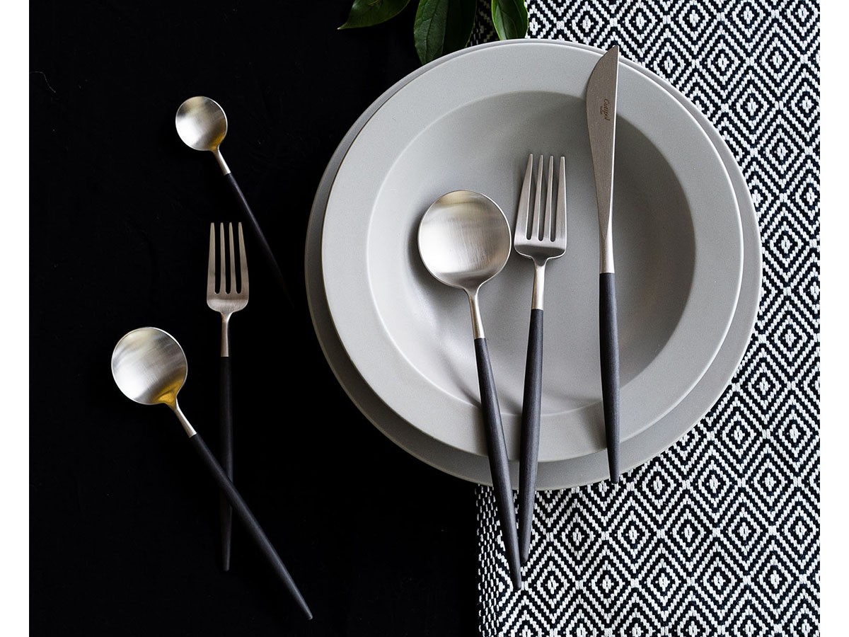 Cutipol GOA Table Spoon / クチポール ゴア テーブルスプーン（ブラック × シルバー） （食器・テーブルウェア > カトラリー） 4
