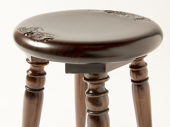 オールドメゾン スツール 木製 チェア シンプル ヴィンテージ調 - 椅子
