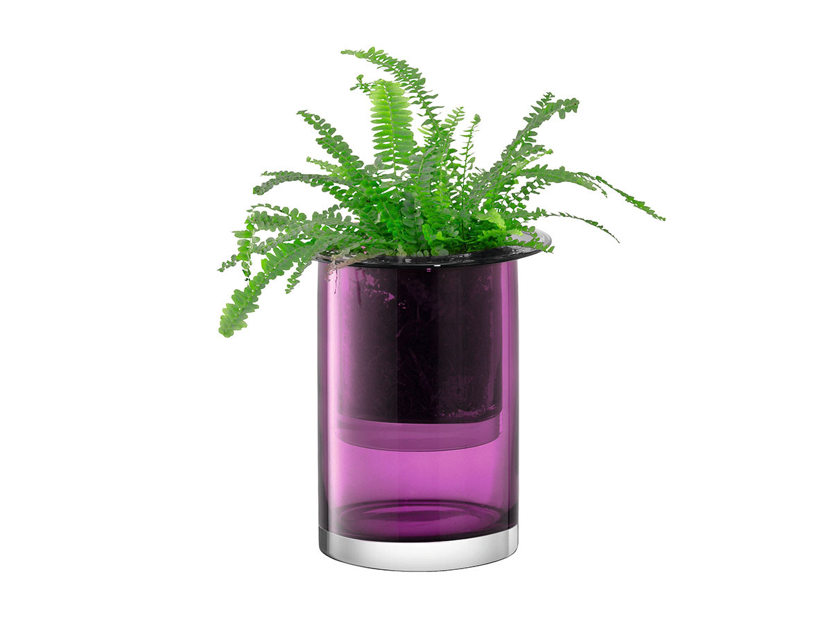 N　LSA ガラス フラワーベース ランタン 高さ23cm おしゃれな花瓶 LSA International NEST VASE / LANTERN / PLANTER / エルエスエー