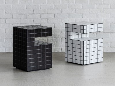 ⭐*9様 赤字覚悟　一枚板　サイドテーブル OASIS TERA SIDE TABLE / オアシス テラ サイドテーブル コの字型