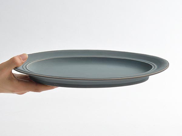 MISHIM POTTERY CREATION StiLL oval plate / ミシンポタリークリエイション スティル オーバルプレート（藍墨茶） （食器・テーブルウェア > 皿・プレート） 15