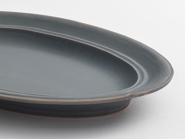 MISHIM POTTERY CREATION StiLL oval plate / ミシンポタリークリエイション スティル オーバルプレート（藍墨茶） （食器・テーブルウェア > 皿・プレート） 17