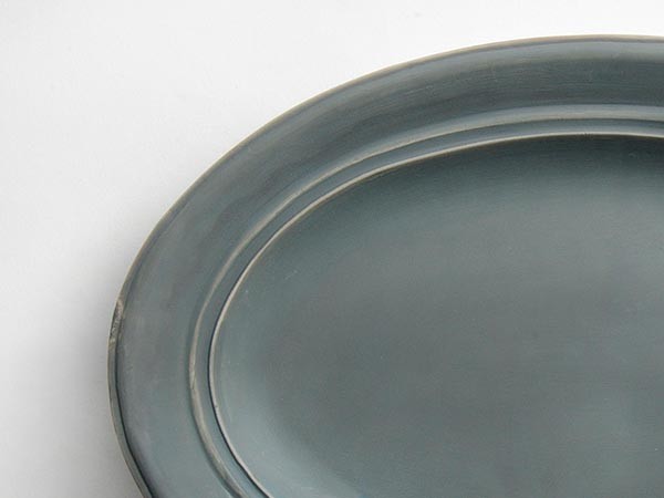 MISHIM POTTERY CREATION StiLL oval plate / ミシンポタリークリエイション スティル オーバルプレート（藍墨茶） （食器・テーブルウェア > 皿・プレート） 18