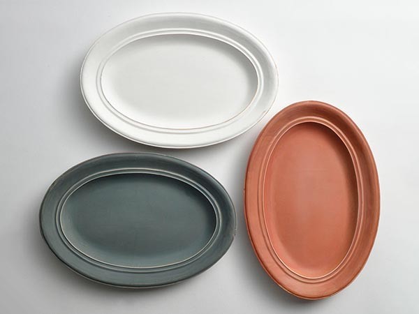 MISHIM POTTERY CREATION StiLL oval plate / ミシンポタリークリエイション スティル オーバルプレート（藍墨茶） （食器・テーブルウェア > 皿・プレート） 14