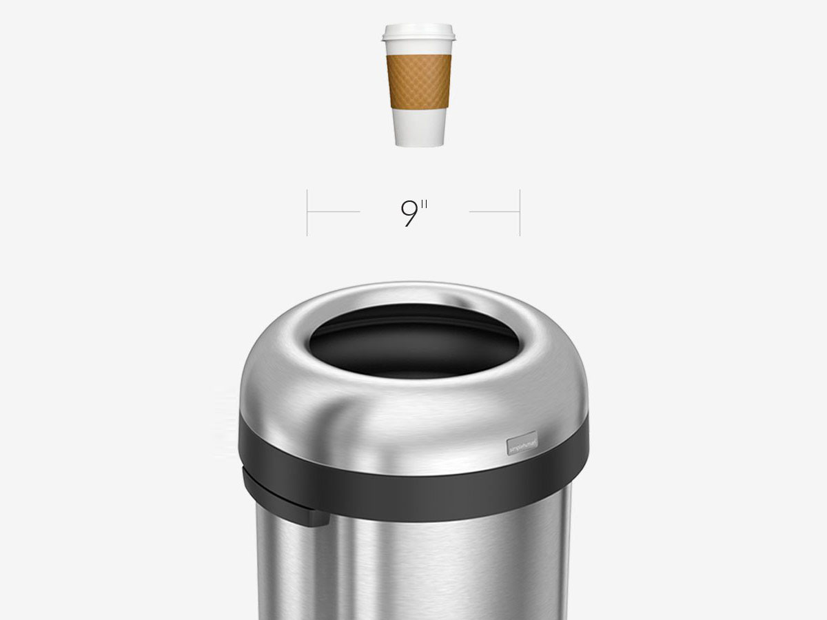 simplehuman OPEN CAN / シンプルヒューマン オープンカン
ラウンド オープントップ ダストボックス 60L （ごみ箱・玄関小物 > ごみ箱・ダストボックス） 7