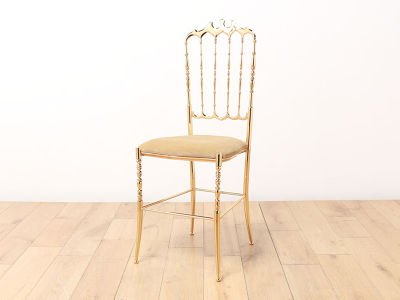 Lloyd's Antiques Reproduction Series Italian Brass Chiavari Chair 