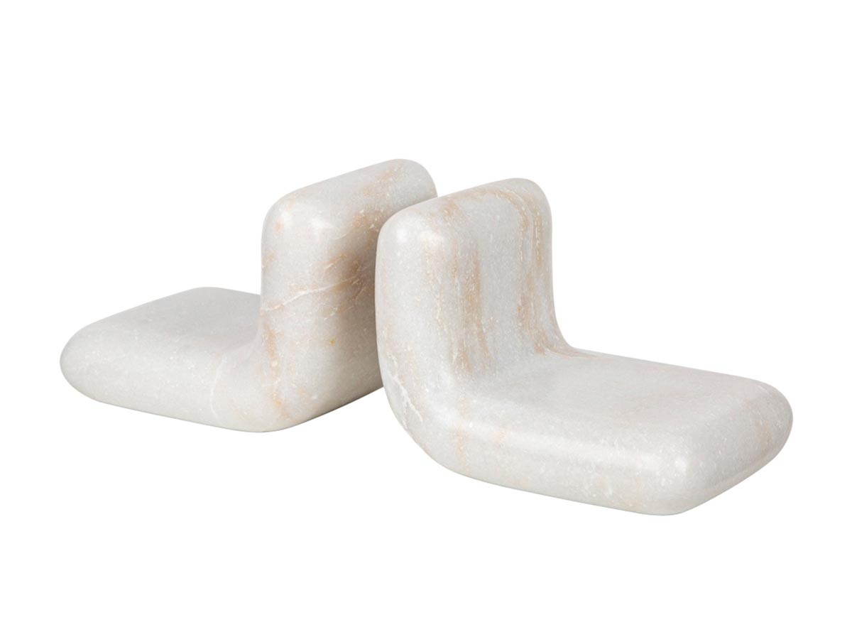 Tom Dixon. Stone Bookend White Set / トム・ディクソン ストーン ブックエンド セット（ホワイト） （オブジェ・アート > オブジェ） 1