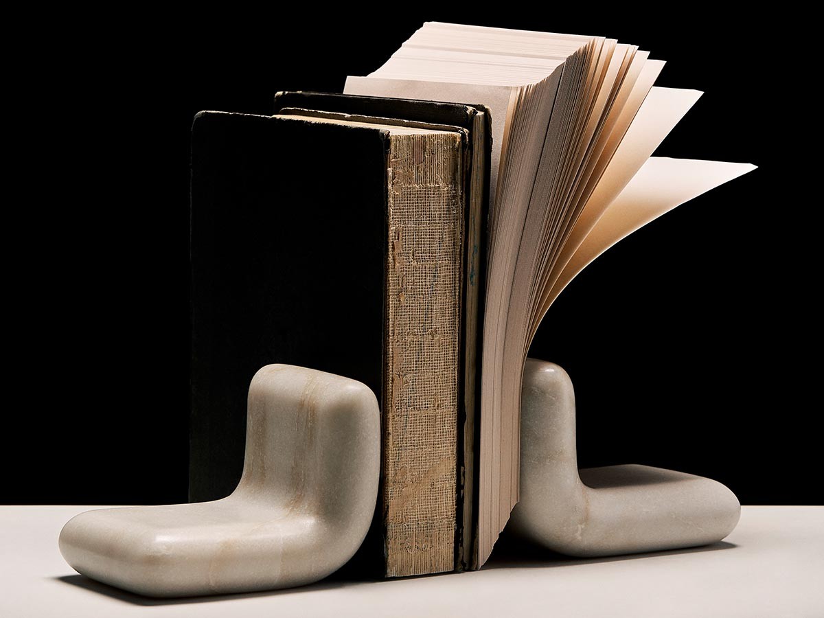 Tom Dixon. Stone Bookend White Set / トム・ディクソン ストーン ブックエンド セット（ホワイト） （オブジェ・アート > オブジェ） 3