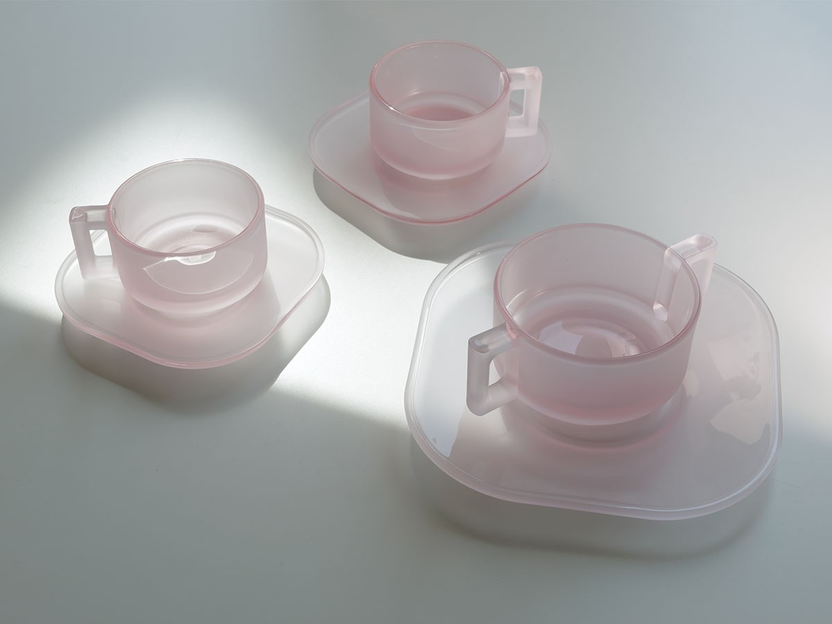 ARNO GLASS Cup & Saucer Pink Frosted / アルノグラス カップ & ソーサー（ピンクフロステッド） （食器・テーブルウェア > コーヒーカップ・ティーカップ） 6