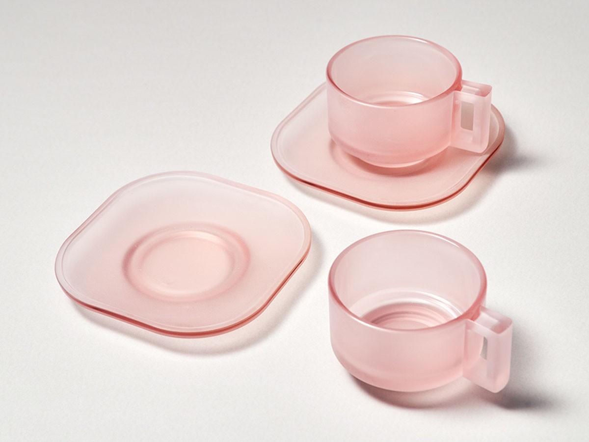 ARNO GLASS Cup & Saucer Pink Frosted / アルノグラス カップ & ソーサー（ピンクフロステッド） （食器・テーブルウェア > コーヒーカップ・ティーカップ） 10