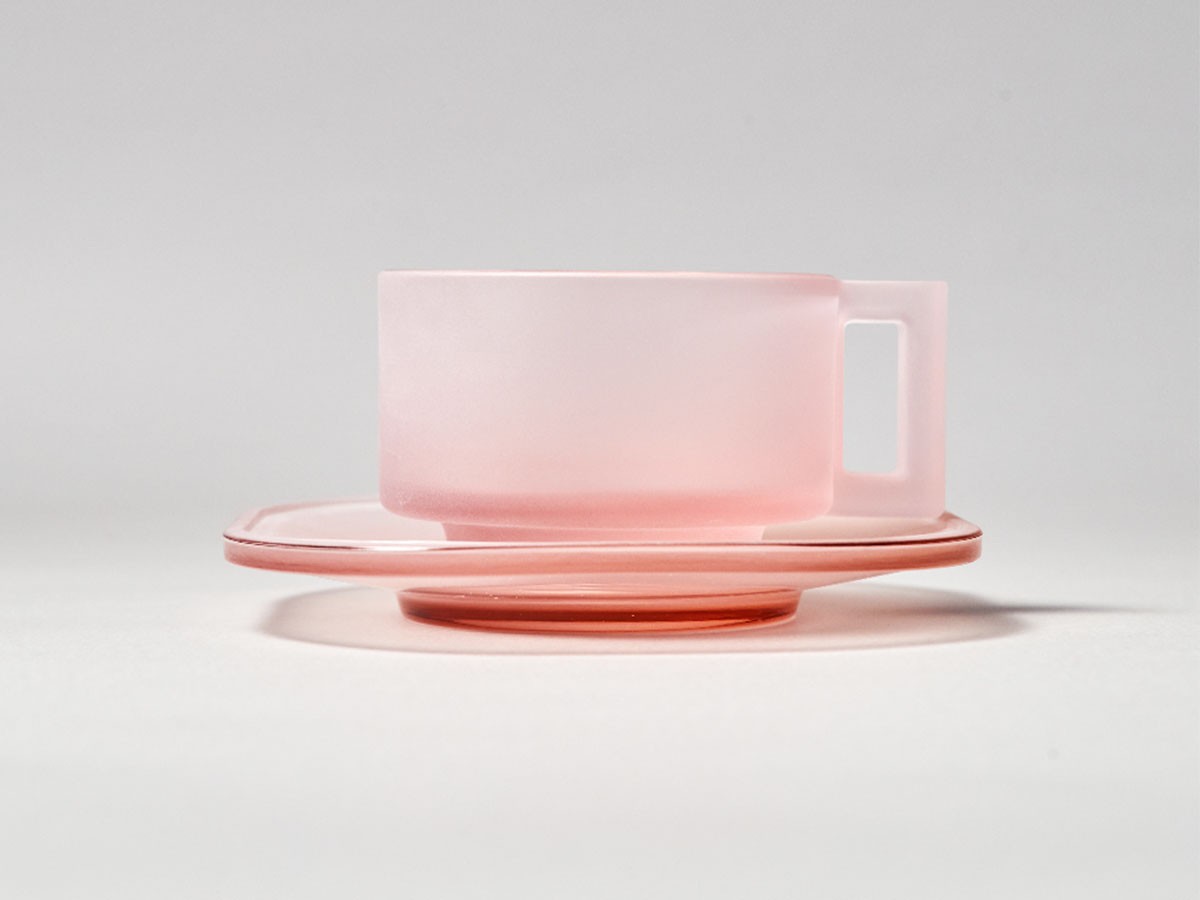 ARNO GLASS Cup & Saucer Pink Frosted / アルノグラス カップ & ソーサー（ピンクフロステッド） （食器・テーブルウェア > コーヒーカップ・ティーカップ） 9
