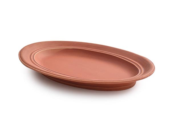 MISHIM POTTERY CREATION StiLL oval plate / ミシンポタリークリエイション スティル オーバルプレート（薄緋） （食器・テーブルウェア > 皿・プレート） 1