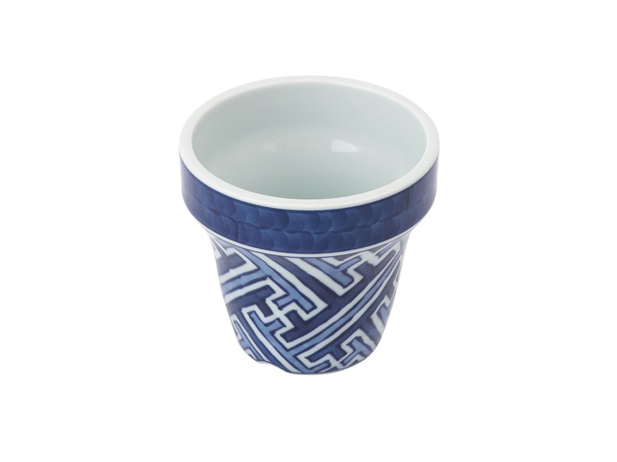 源右衛門窯 染付雷紋 植木鉢 / げんえもんがま 染付雷紋 植木鉢 （花器・プランター・グリーン > 鉢・プランターボックス） 5