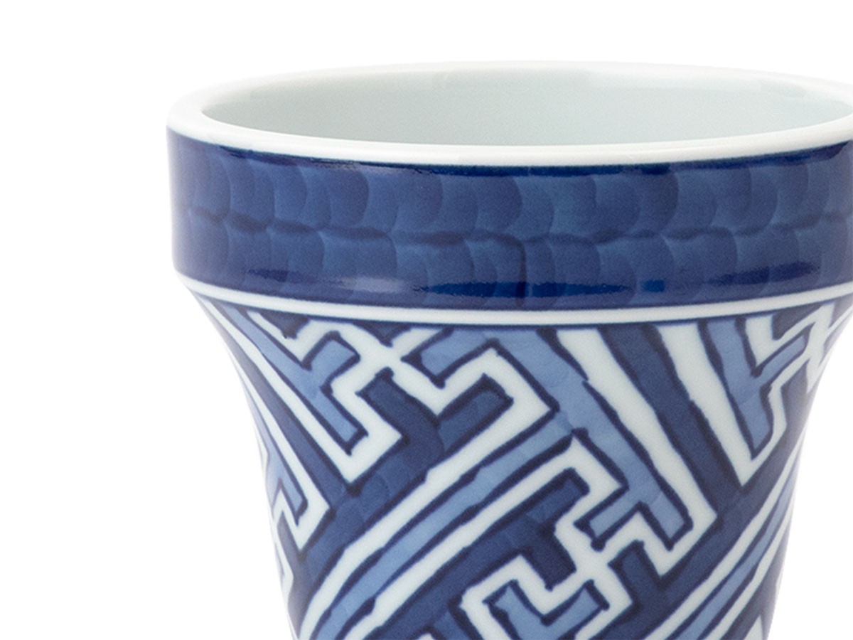 源右衛門窯 染付雷紋 植木鉢 / げんえもんがま 染付雷紋 植木鉢 （花器・プランター・グリーン > 鉢・プランターボックス） 6