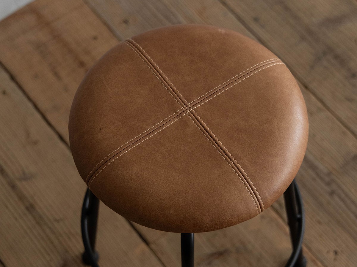 Knot antiques CONVEX STOOL L / ノットアンティークス コンベックス 昇降スツール L（リサイクルレザー） （チェア・椅子 > カウンターチェア・バーチェア） 19