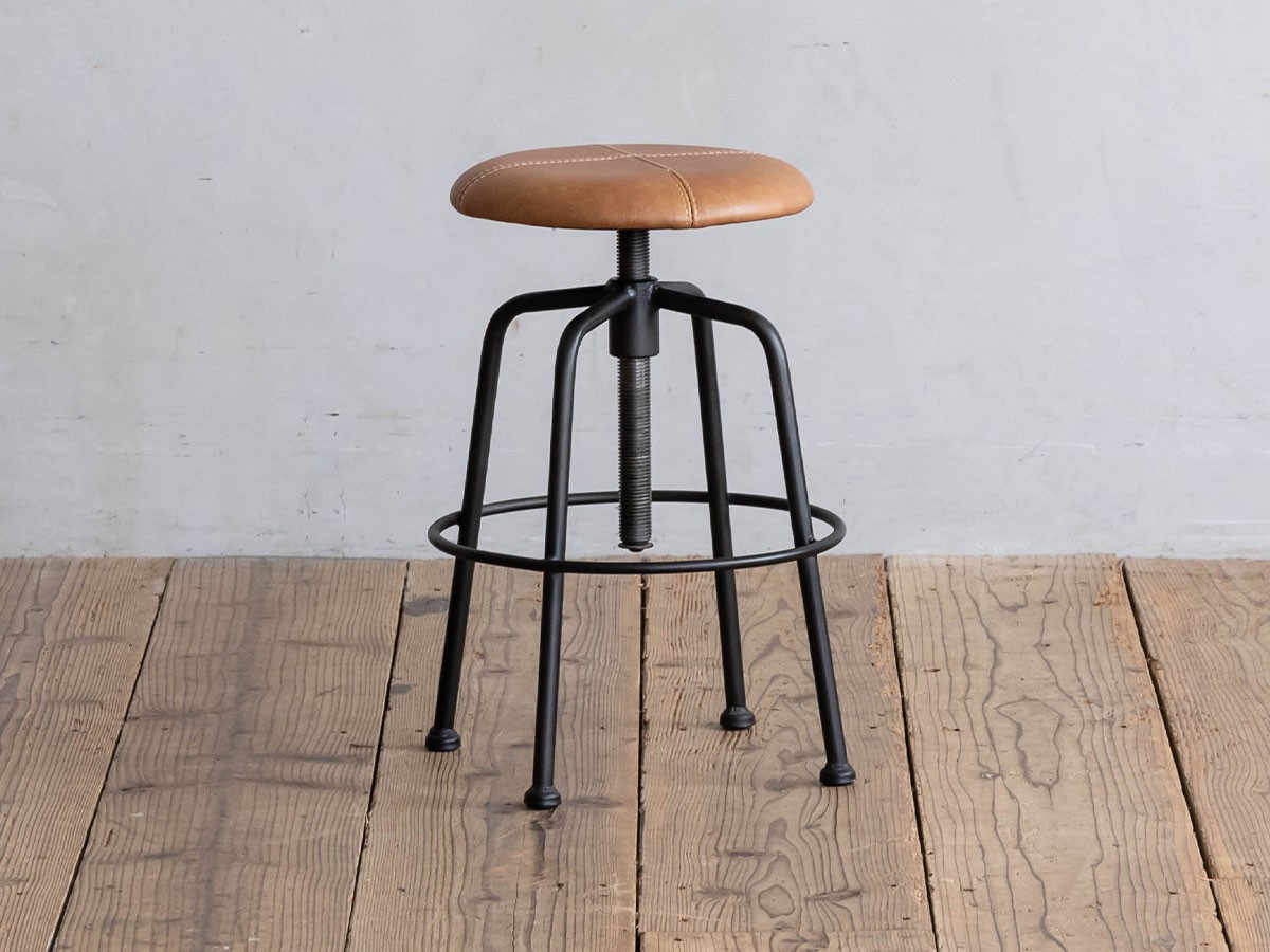 Knot antiques CONVEX STOOL S / ノットアンティークス コンベックス 昇降スツール S（リサイクルレザー） -  インテリア・家具通販【FLYMEe】