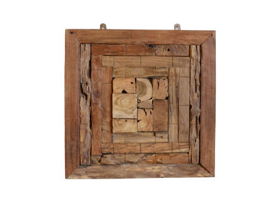 Kaja 壁掛け　ウッドオブジェ　1枚 KAJA Wood Block Panel / カジャ ウッドブロックパネル
