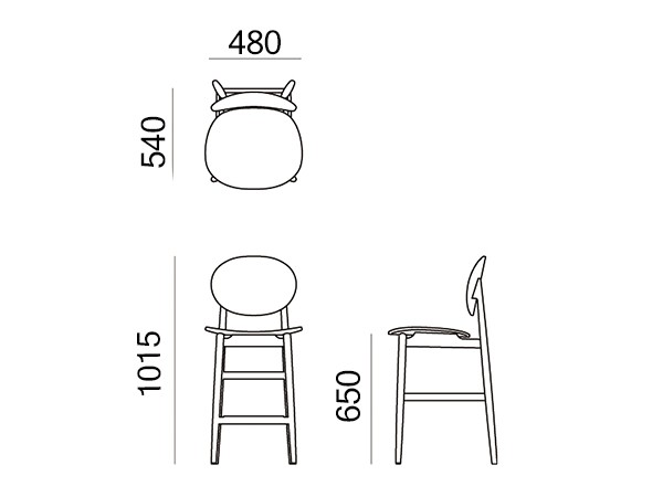 ARIAKE Outline Barstool / アリアケ アウトライン バースツール（板座） （チェア・椅子 > カウンターチェア・バーチェア） 15