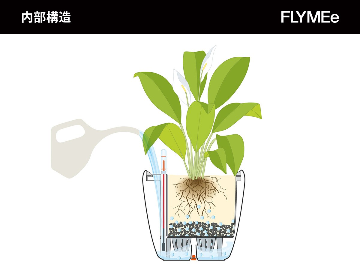 Lechuza Classico JOKER 43 / レチューザ クラシコ・ジョーカー43　底面灌水セット付 （花器・プランター・グリーン > 鉢・プランターボックス） 14