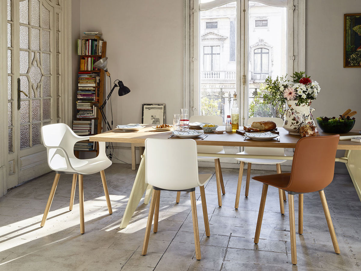 デザイナーズ家具【美品】VITRA HAL WOOD WHITE CHAIR ヴィトラ ハル