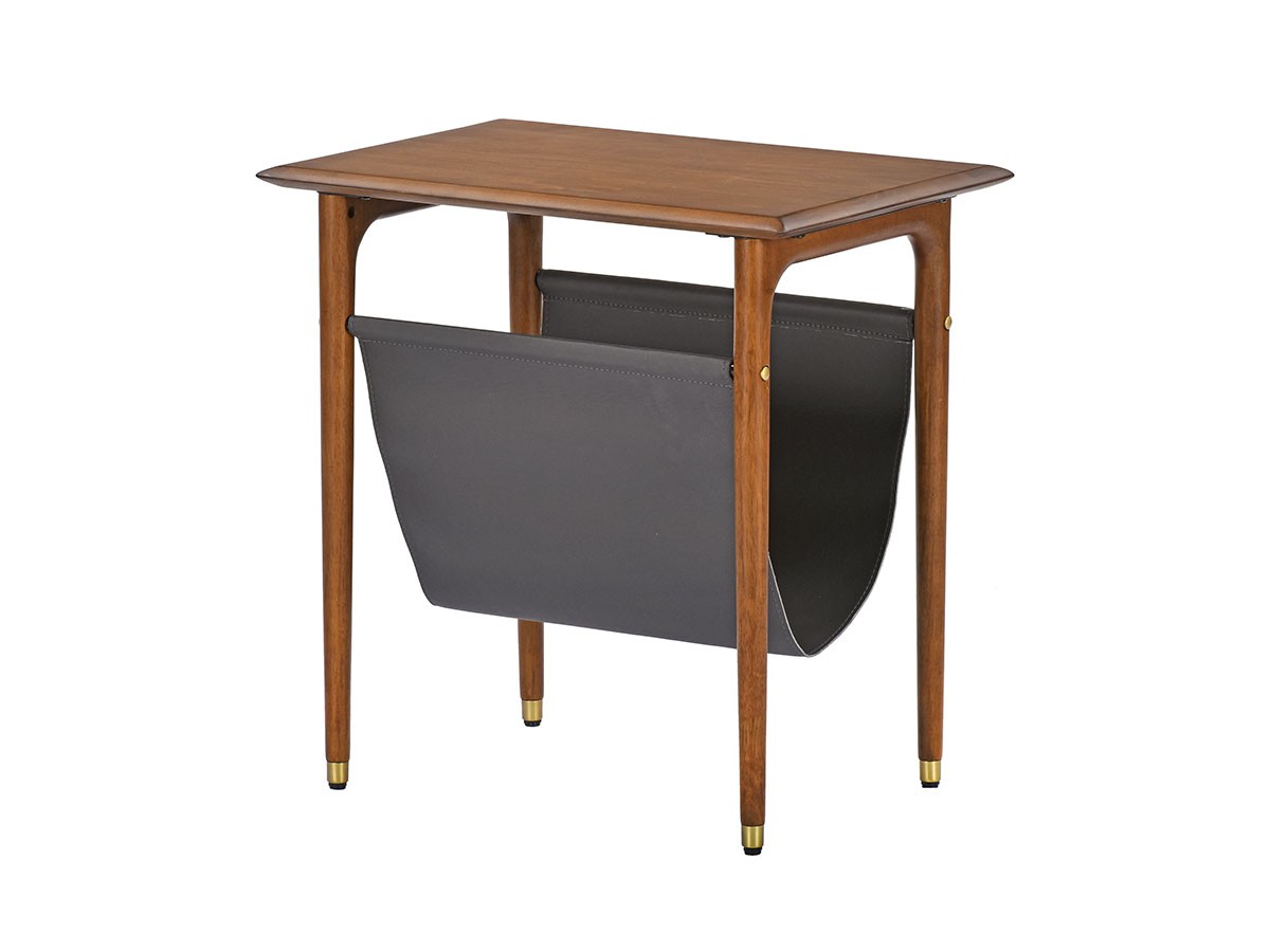 XANDER DESIGNS JULIE SIDE TABLE WITH MAGAZINE RACK