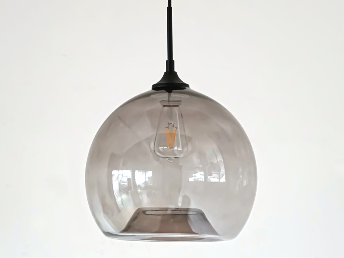Gray Glass Pendant Light Shade / グレー グラスペンダントシェード ラウンド （ライト・照明 > ペンダントライト） 15