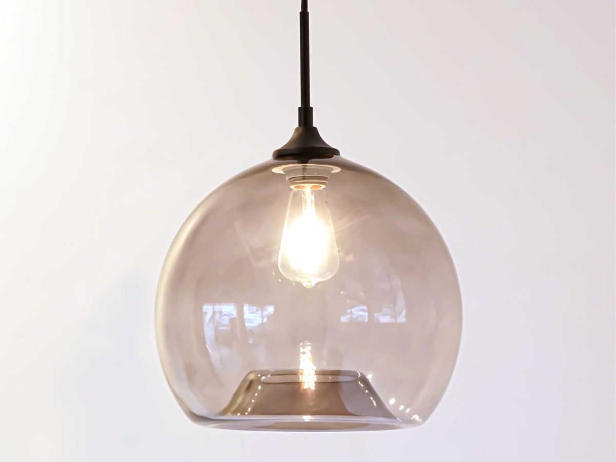 Gray Glass Pendant Light Shade / グレー グラスペンダントシェード ラウンド （ライト・照明 > ペンダントライト） 16