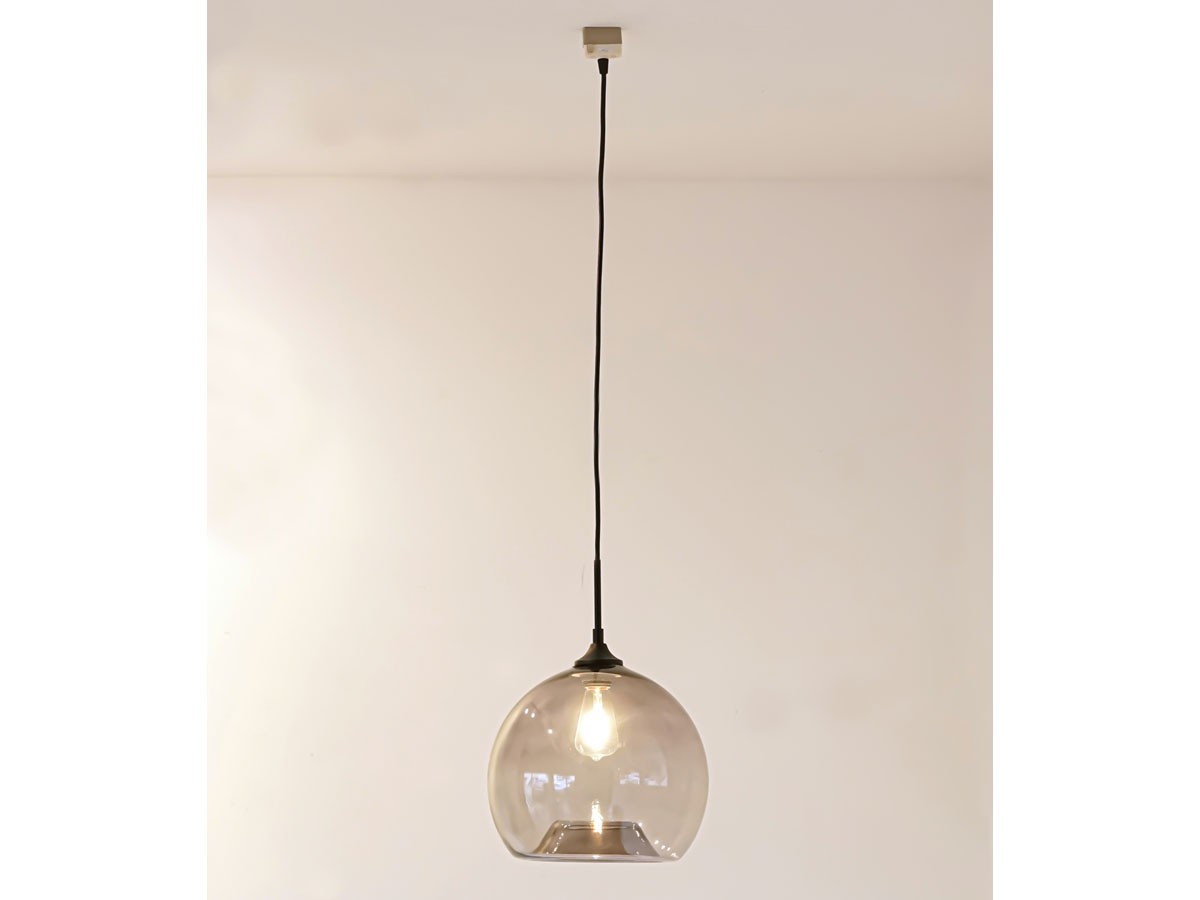 Gray Glass Pendant Light Shade / グレー グラスペンダントシェード ラウンド （ライト・照明 > ペンダントライト） 14